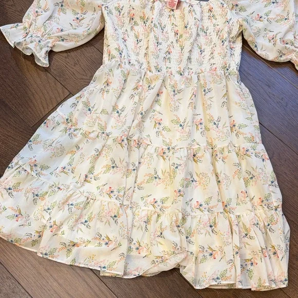 Flying Tomato Floral Puff Sleeve Mini Dress Large C11-152 - Picture 5 of 9